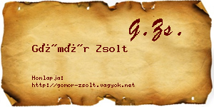 Gömör Zsolt névjegykártya